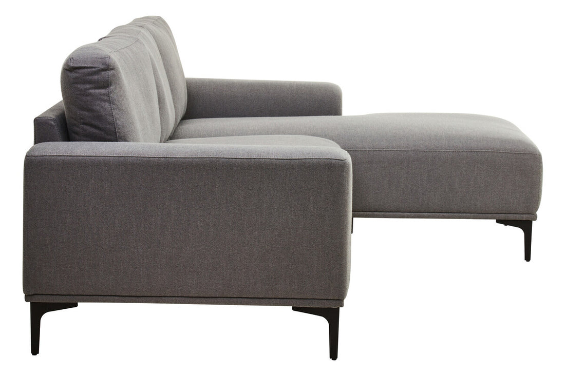 3 Seater Grey Fabric Right Chaise Sofa, Toulon - Image 6