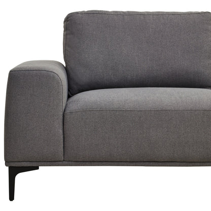 Toulon 3 Seat Grey Fabric Right Chaise Sofa