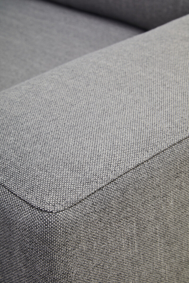 Toulon 3 Seat Grey Fabric Right Chaise Sofa