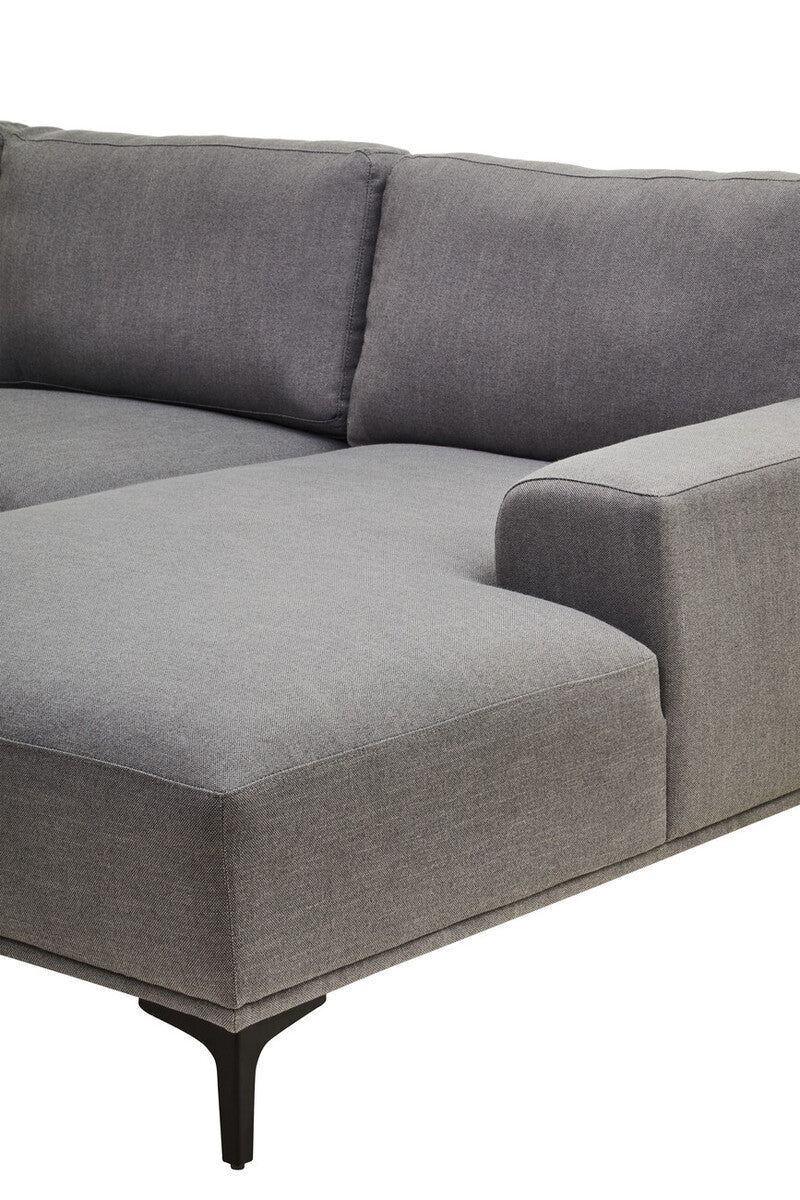 3 Seater Grey Fabric Right Chaise Sofa, Toulon - Image 24