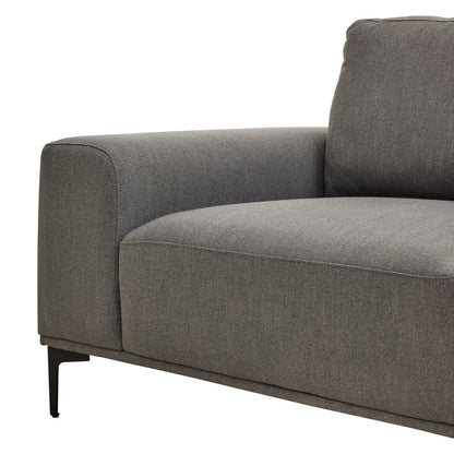 Toulon 3 Seat Grey Fabric Right Chaise Sofa
