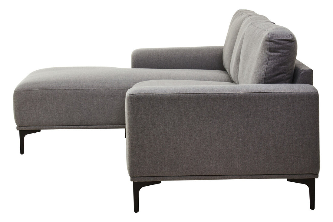 3 Seater Grey Fabric Left Chaise Sofa, Toulon - Image 7
