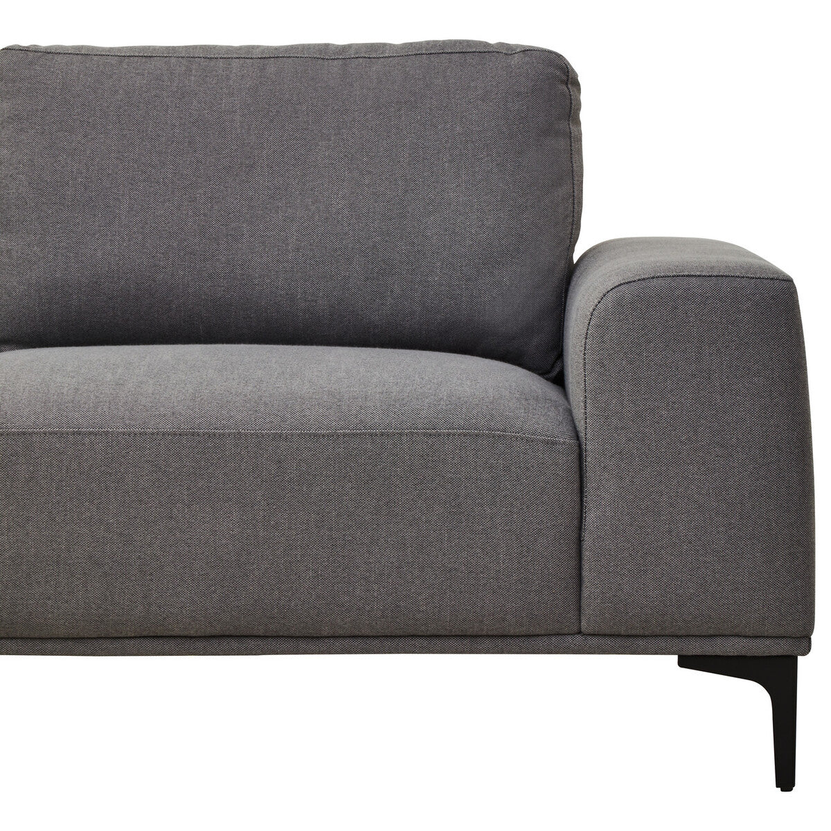 Toulon 3 Seat Grey Fabric Left Chaise Sofa