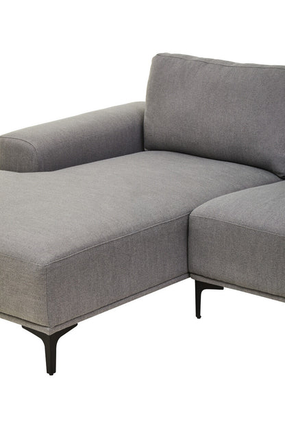 Toulon 3 Seat Grey Fabric Left Chaise Sofa