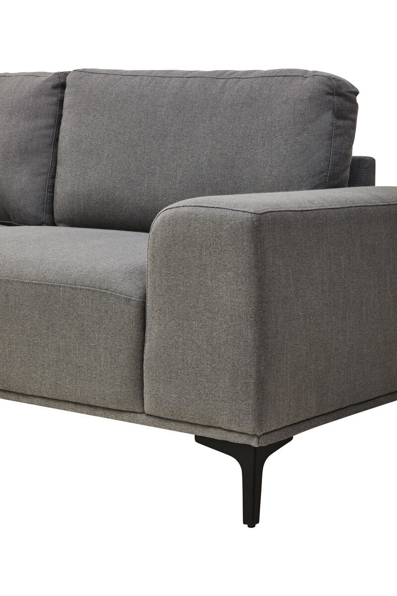 3 Seater Grey Fabric Left Chaise Sofa, Toulon - Image 17