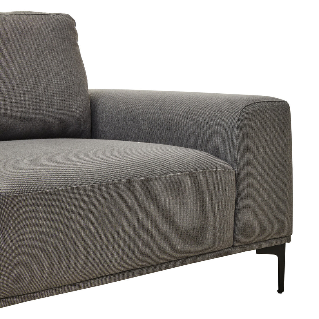 3 Seater Grey Fabric Left Chaise Sofa, Toulon - Image 21