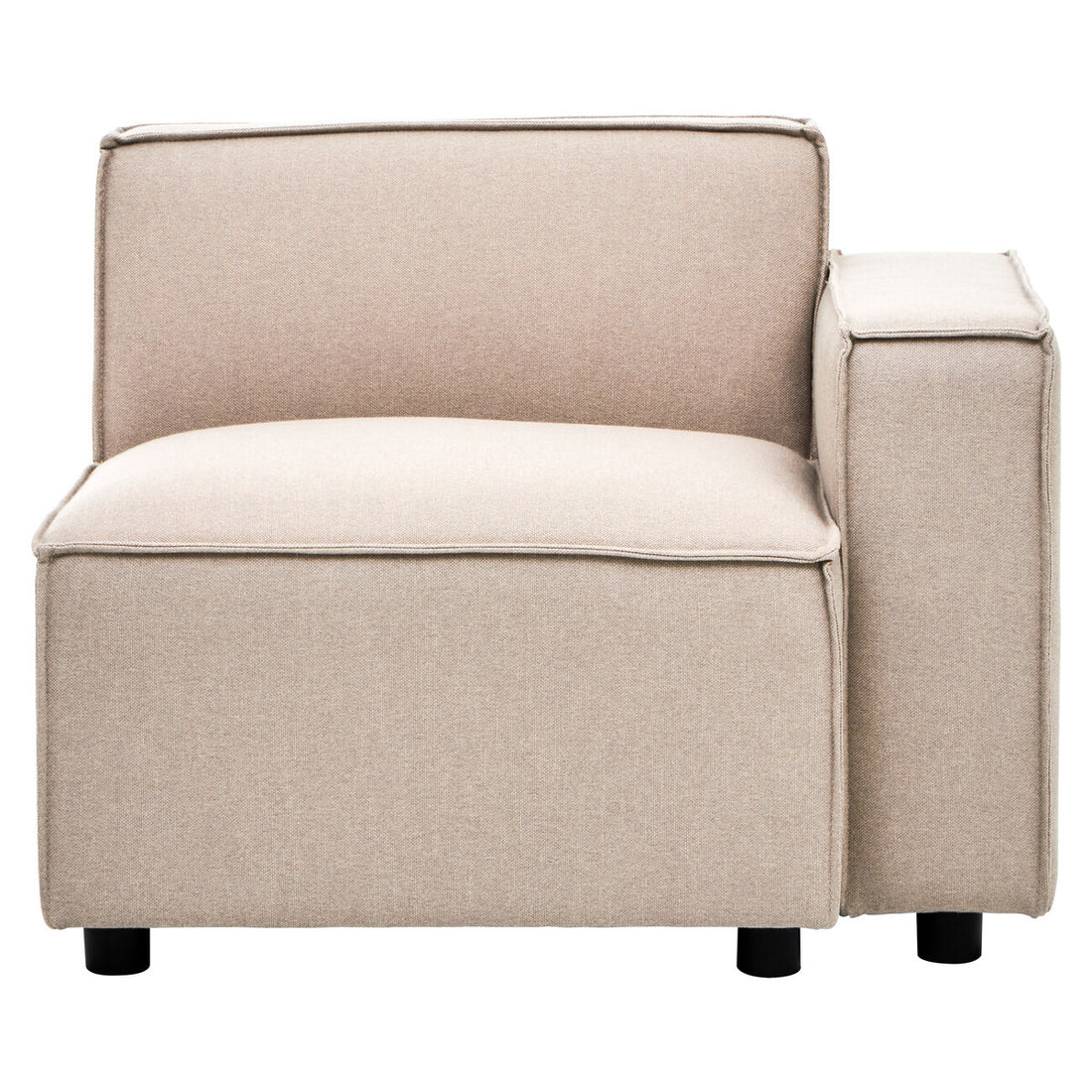 Beige armchair on a white background