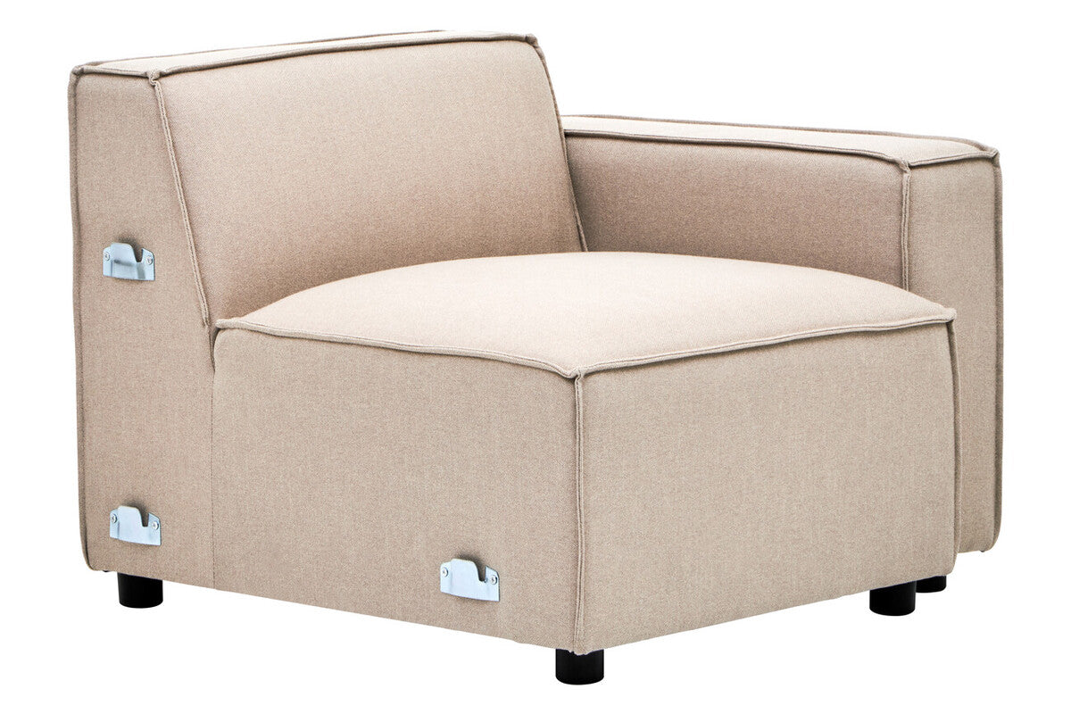 Toulouse Natural Fabric Left Arm Sofa