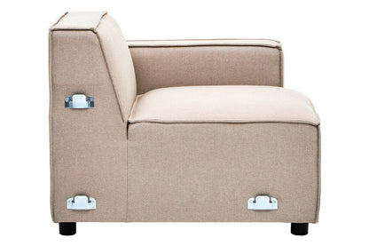 Toulouse Natural Fabric Left Arm Sofa