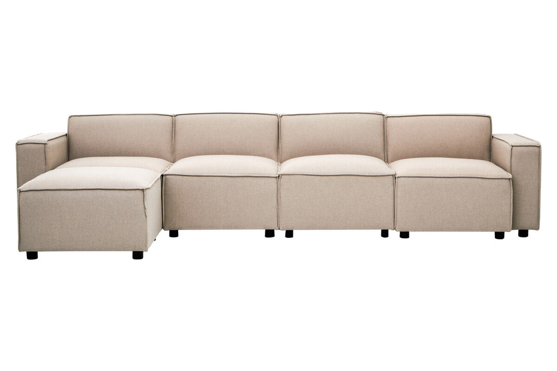 Natural Fabric Right Arm Modular Sofas, Toulouse - Image 15