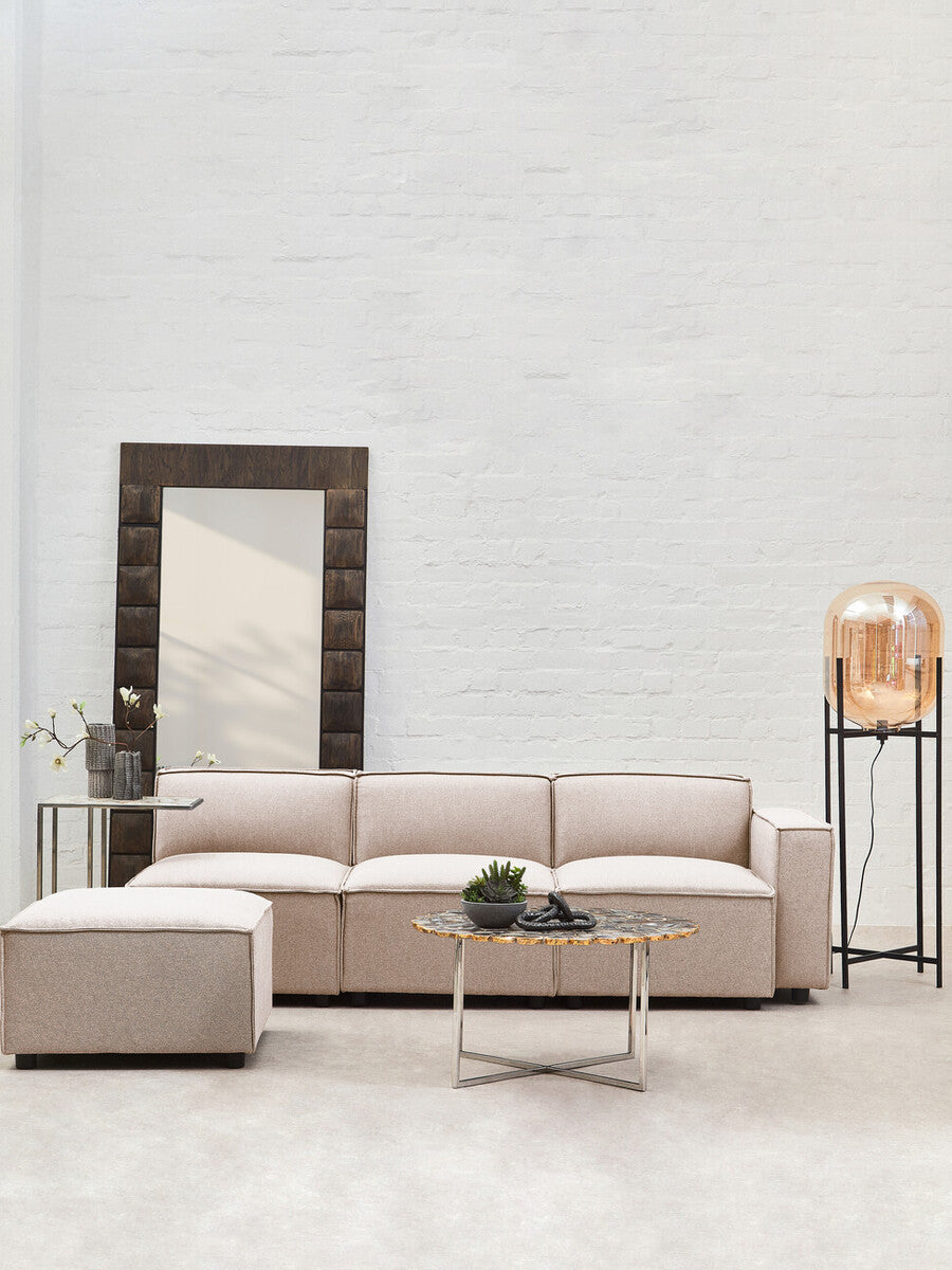 Toulouse Natural Fabric Left Arm Sofa