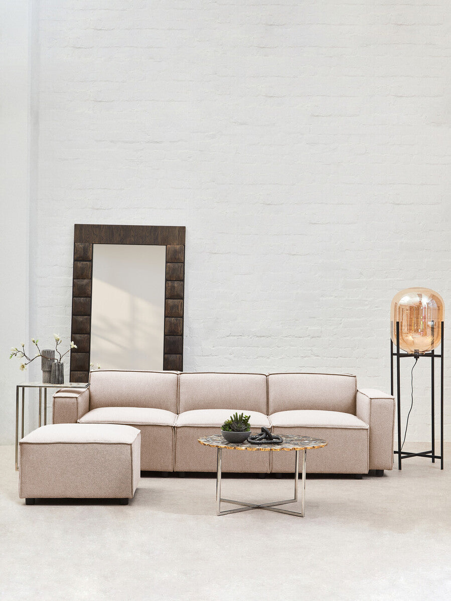 Toulouse Natural Fabric Left Arm Sofa