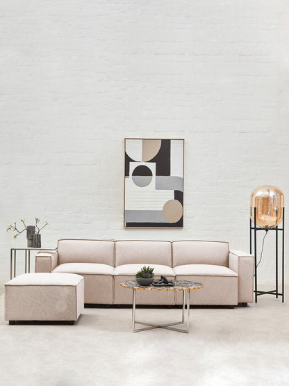 Toulouse Natural Fabric Left Arm Sofa