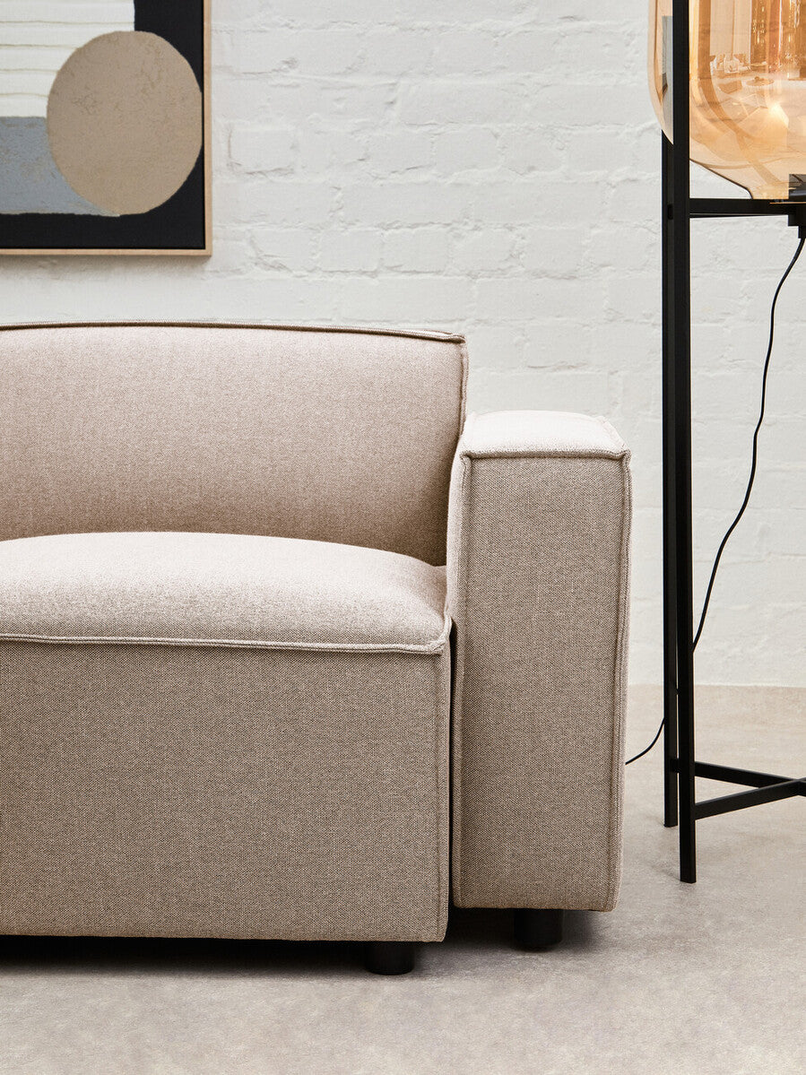 Toulouse Natural Fabric Left Arm Sofa