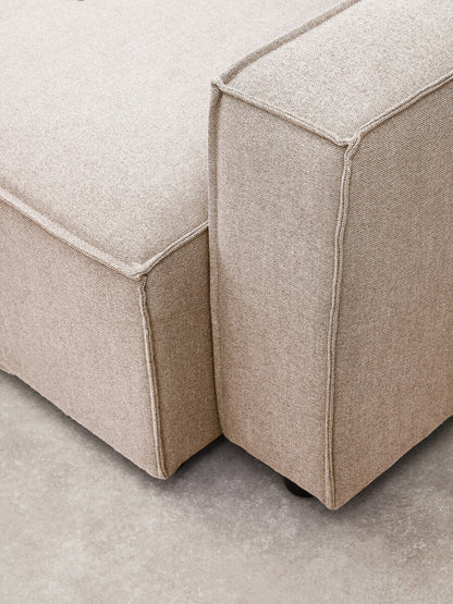 Toulouse Natural Fabric Left Arm Sofa