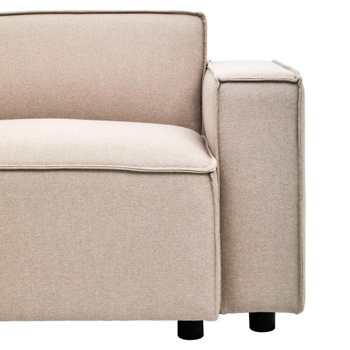 Toulouse Natural Fabric Left Arm Sofa