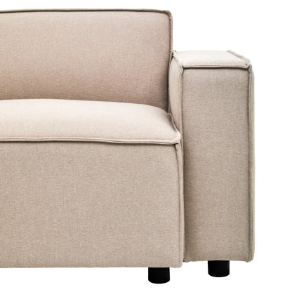 Toulouse Natural Fabric Left Arm Sofa