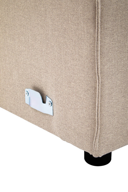 Toulouse Natural Fabric Left Arm Sofa