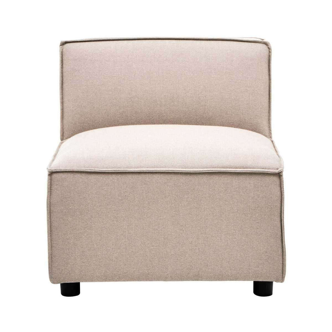 Toulouse Natural Fabric Armless Sofa.