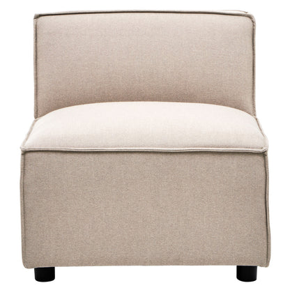 Toulouse Natural Fabric Armless Sofa.