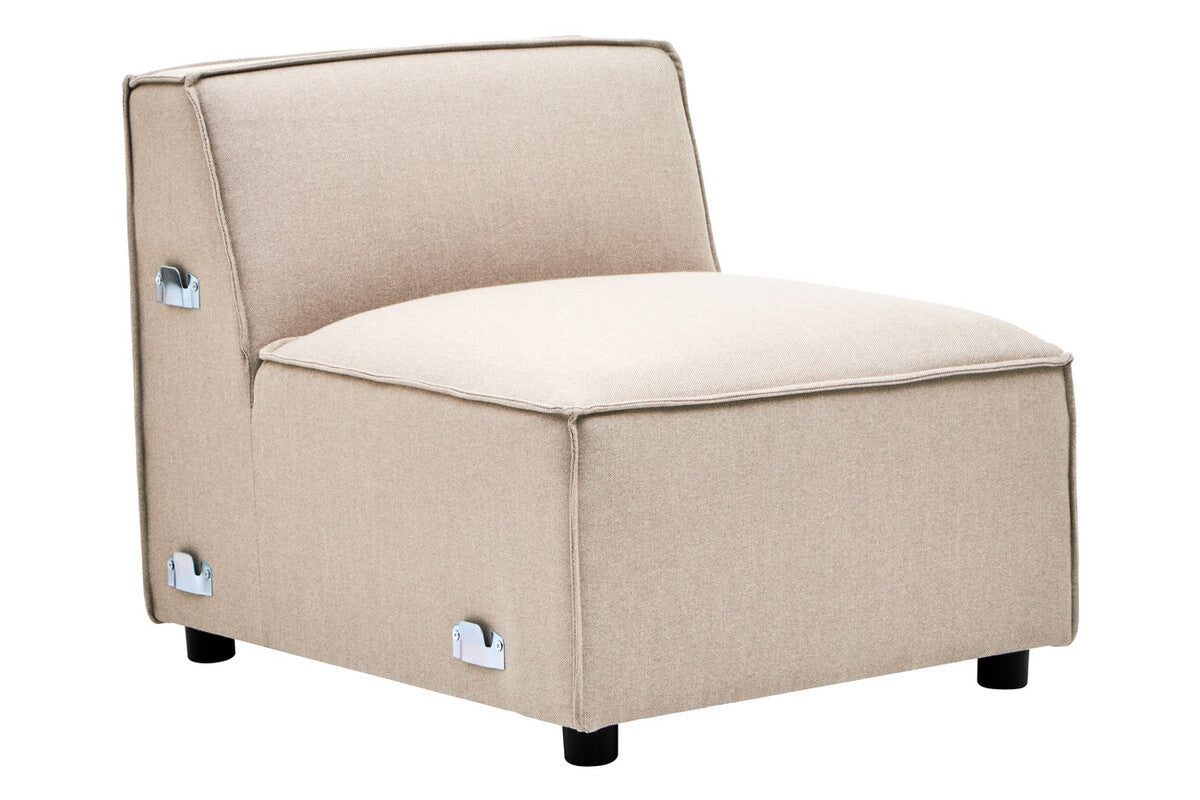 Toulouse Natural Fabric Armless Sofa.