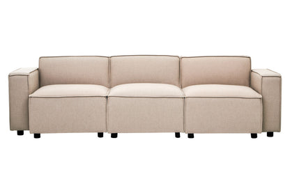 Toulouse Natural Fabric Armless Sofa.
