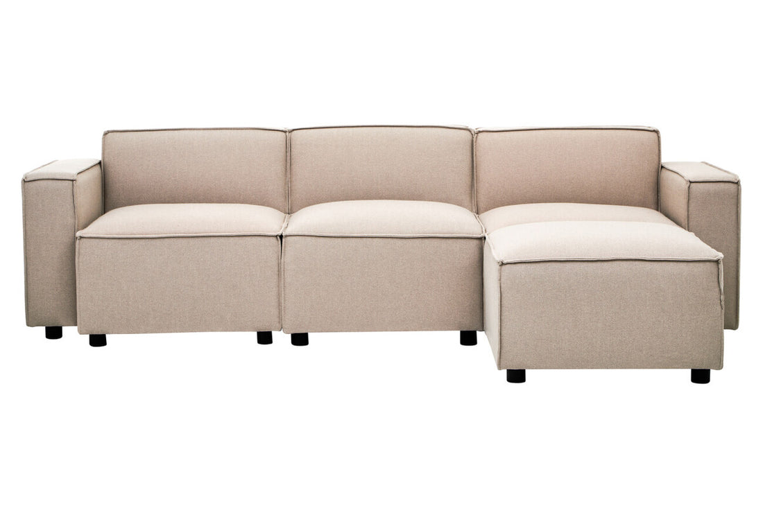 Natural Fabric Armless Modular Sofas, Toulouse - Image 8