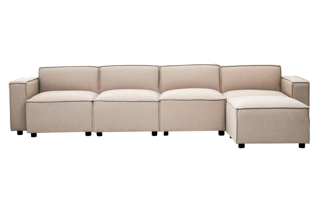 Natural Fabric Armless Modular Sofas, Toulouse - Image 11