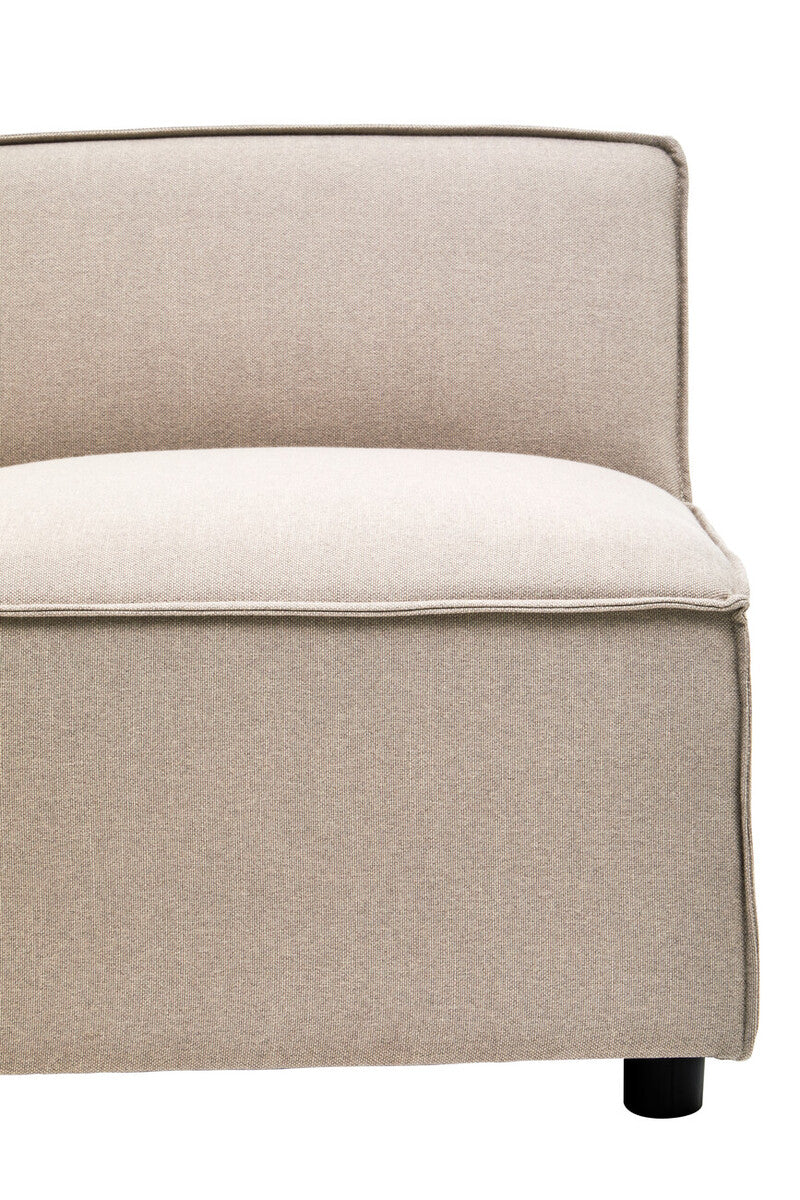 Toulouse Natural Fabric Armless Sofa.
