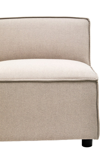 Toulouse Natural Fabric Armless Sofa.