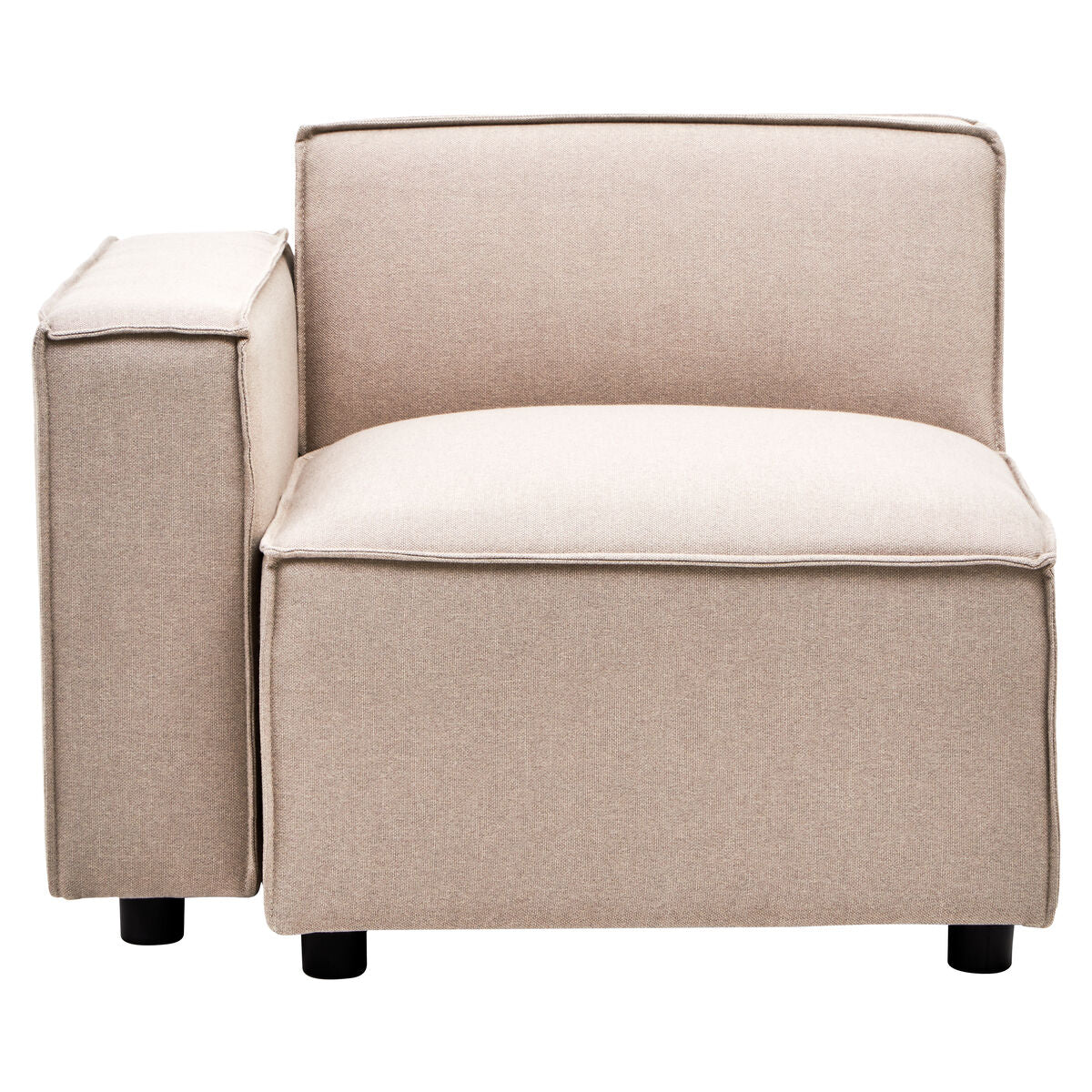 Beige armchair on a white background