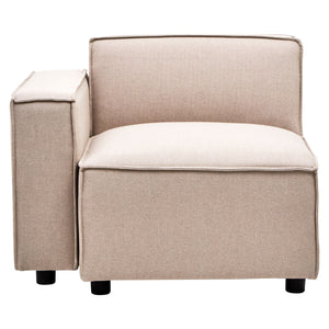 Toulouse Natural Fabric Right Arm Sofa
