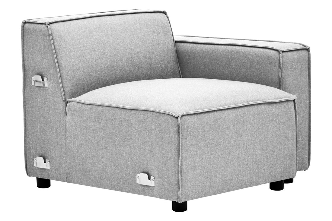 Grey Fabric Right Arm Modular Sofas, Toulouse