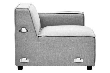 Toulouse Grey Fabric Left Arm Sofa