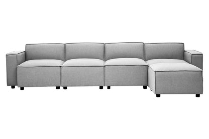 Toulouse Grey Fabric Left Arm Sofa