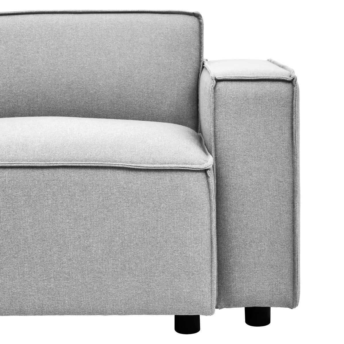 Toulouse Grey Fabric Left Arm Sofa