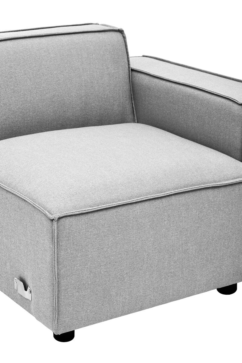 Grey Fabric Right Arm Modular Sofas, Toulouse - Image 23