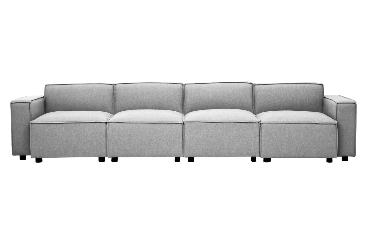 Toulouse Grey Fabric Armless Sofa