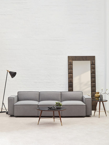 Toulouse Grey Fabric Armless Sofa