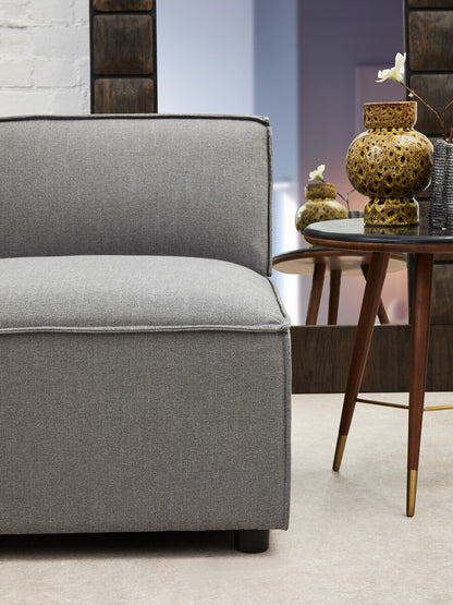 Toulouse Grey Fabric Armless Sofa