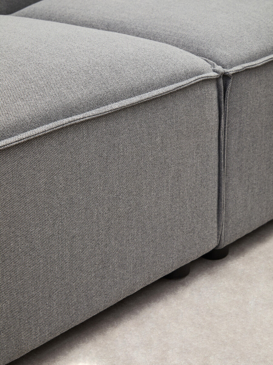 Toulouse Grey Fabric Armless Sofa