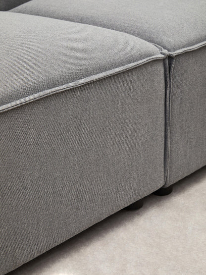 Toulouse Grey Fabric Armless Sofa