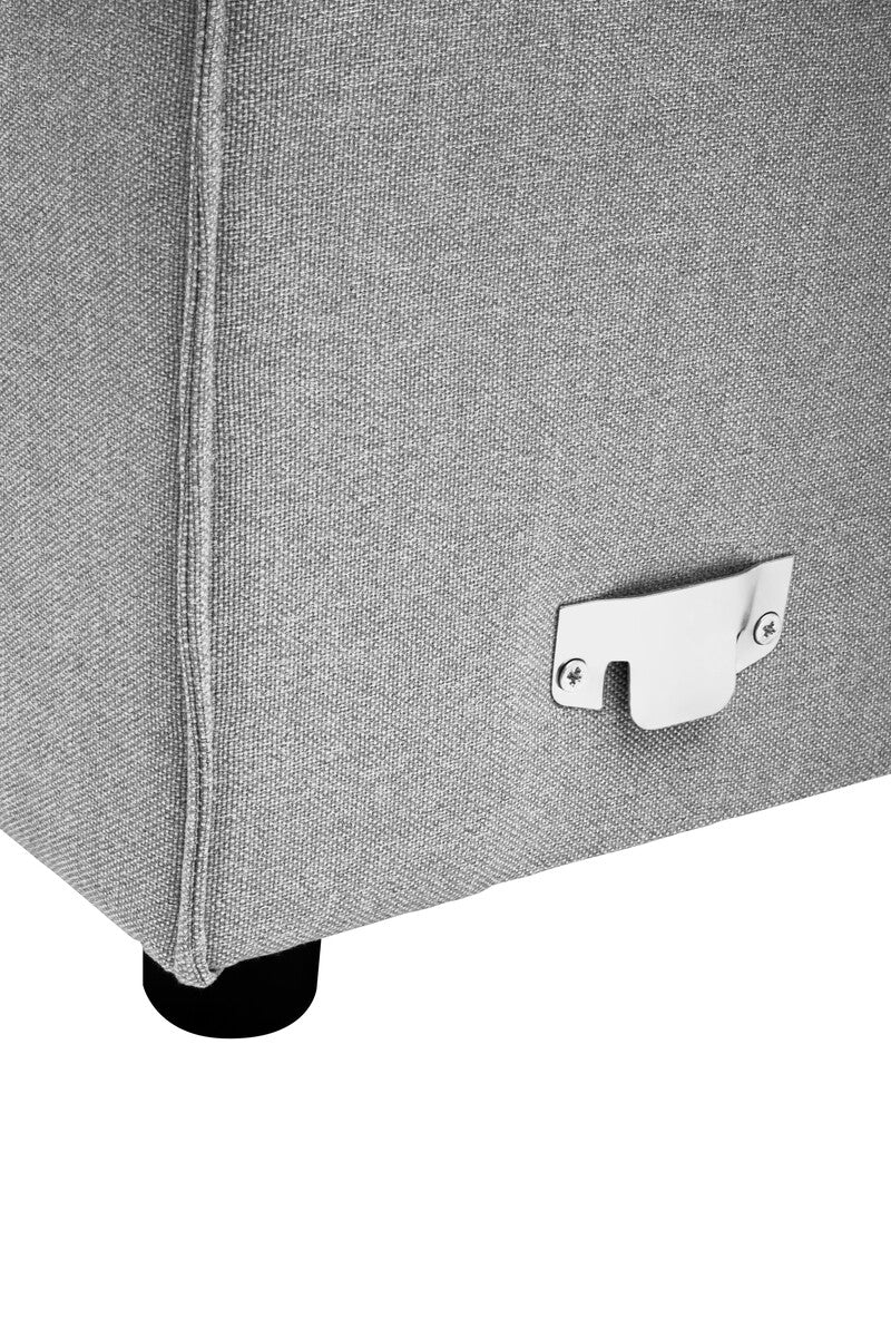 Grey Fabric Armless Modular Sofas, Toulouse - Image 27