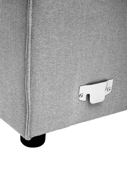 Toulouse Grey Fabric Armless Sofa