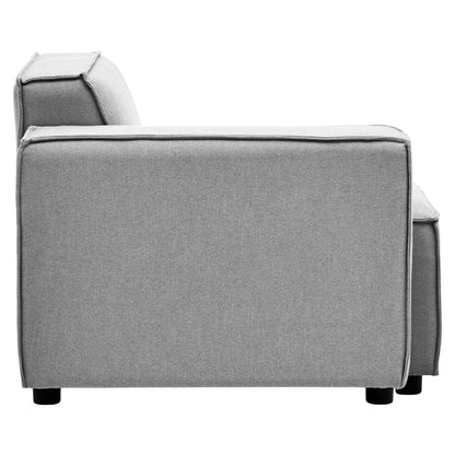 Toulouse Grey Fabric Right Arm Sofa