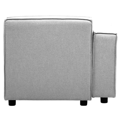 Toulouse Grey Fabric Right Arm Sofa