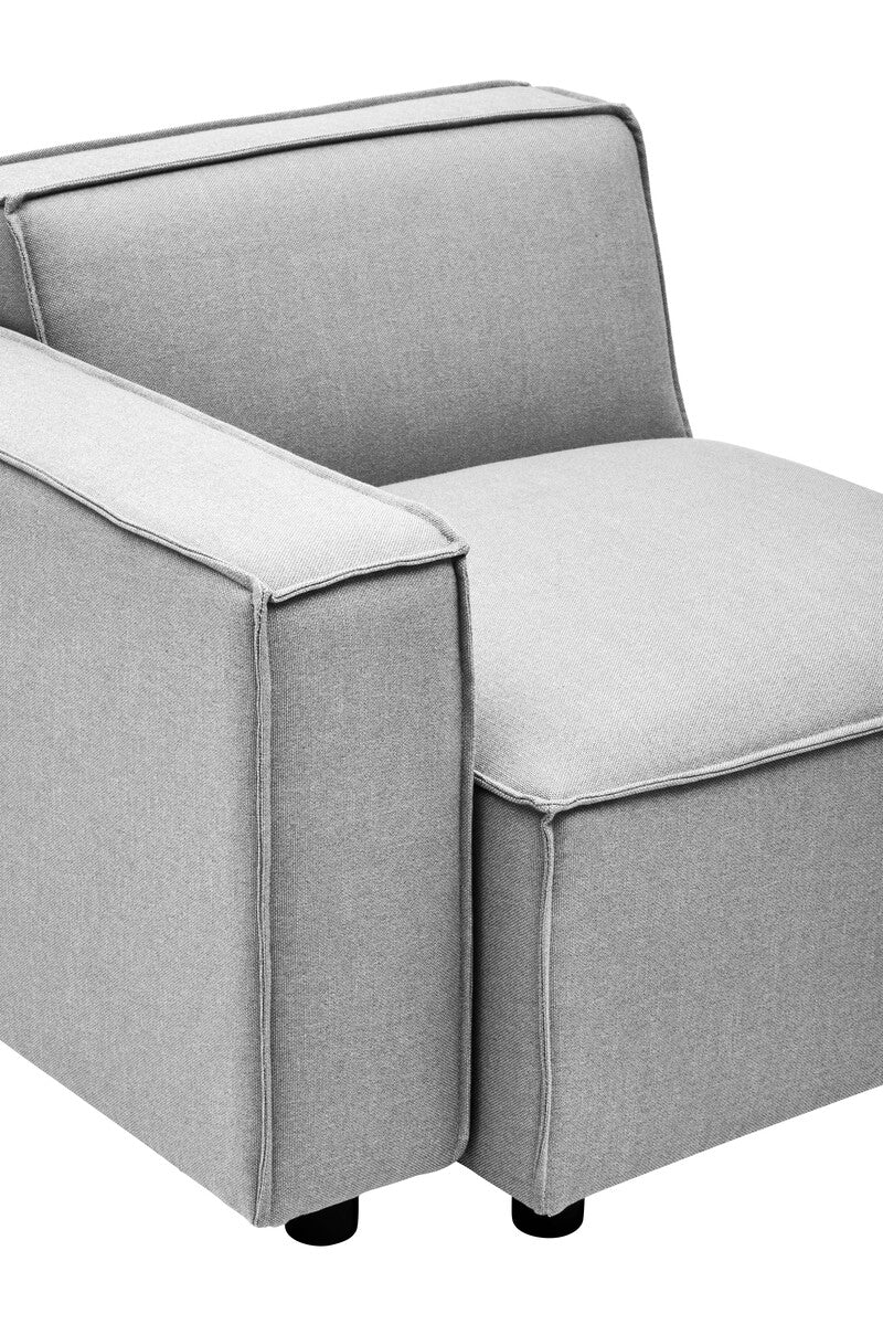 Grey Fabric Left Arm Modular Sofas, Toulouse - Image 28