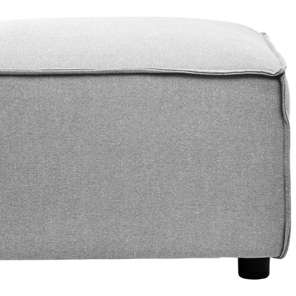 Toulouse Grey Fabric Sofa Ottoman