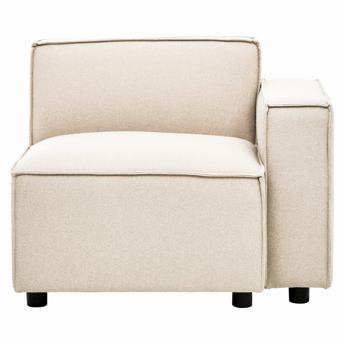 Beige armchair on a white background