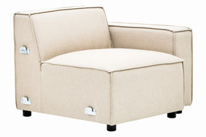 Cream Fabric Right Arm Modular Sofas, Toulouse
